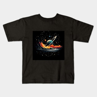 Landscape Illustration Space Kids T-Shirt